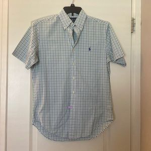 Ralph Lauren Classic Fit Short Sleeve Button Down Shirt Like New Size Small